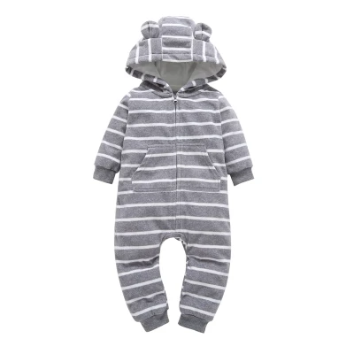 Для малышей, с милым медведем Комбинезон флисовый комбинезон Bebes кукла трансфер до теплая одежда с капюшоном на осень, комбинезоны для девочек Комбинезон Одежда для мальчиков Одежда для новорожденных, комплект детской одежды, Bebe - Цвет: 020-18