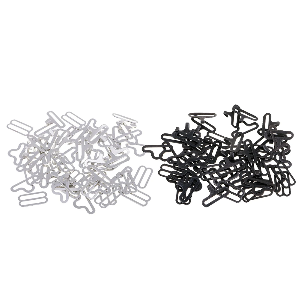 

40 Sets Metal Hooks DIY Craft Sewing Fasteners For Necktie Strap Black White Portable Home Sewing Tool
