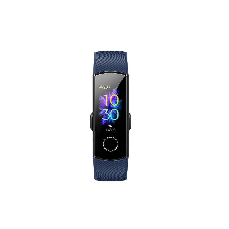 Смарт-браслет huawei Honor Band 5, пульсоксиметр, волшебный цветной сенсорный экран, плавающий ход, обнаружение пульса, сна, сна - Цвет: blue