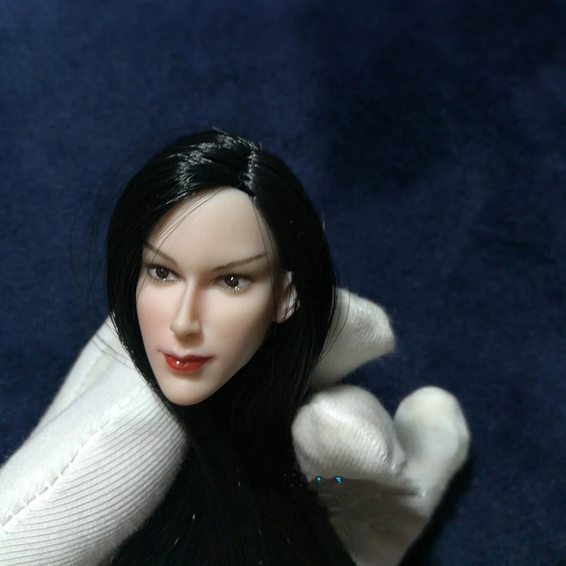 1/6 масштаб Shimohira reika голова Лепка черные длинные волосы для 12 дюймов тела|head sculpt|1/6