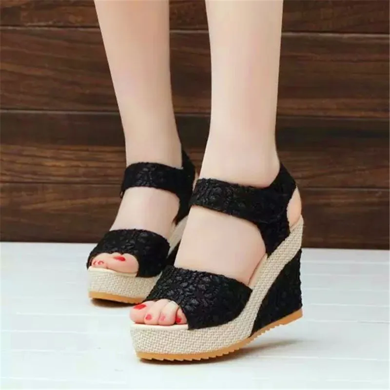 Sandalias Mujer/женские сандалии Летние женские босоножки на танкетке Шлепанцы