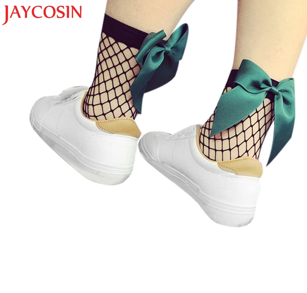 Женские сетчатые носки с оборками до щиколотки кружевные короткие Y7623|ankle high