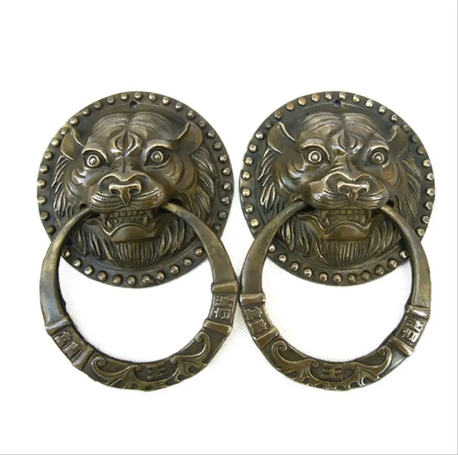 SCY 927 + Чистая медь голова льва кольцо для двери ручка оптовая продажа | Дом и сад