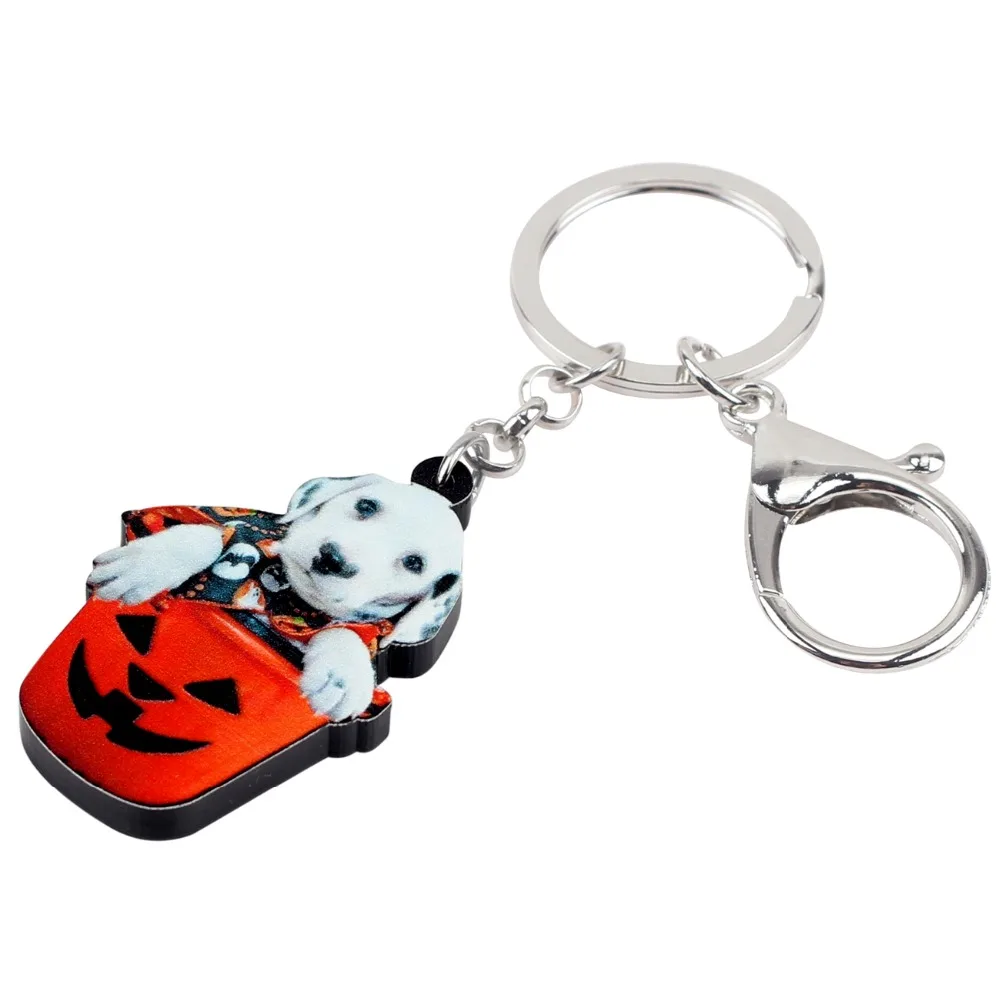 WEVENI акриловый брелок для Хэллоуина в виде милой собаки Лабрадора подвеска