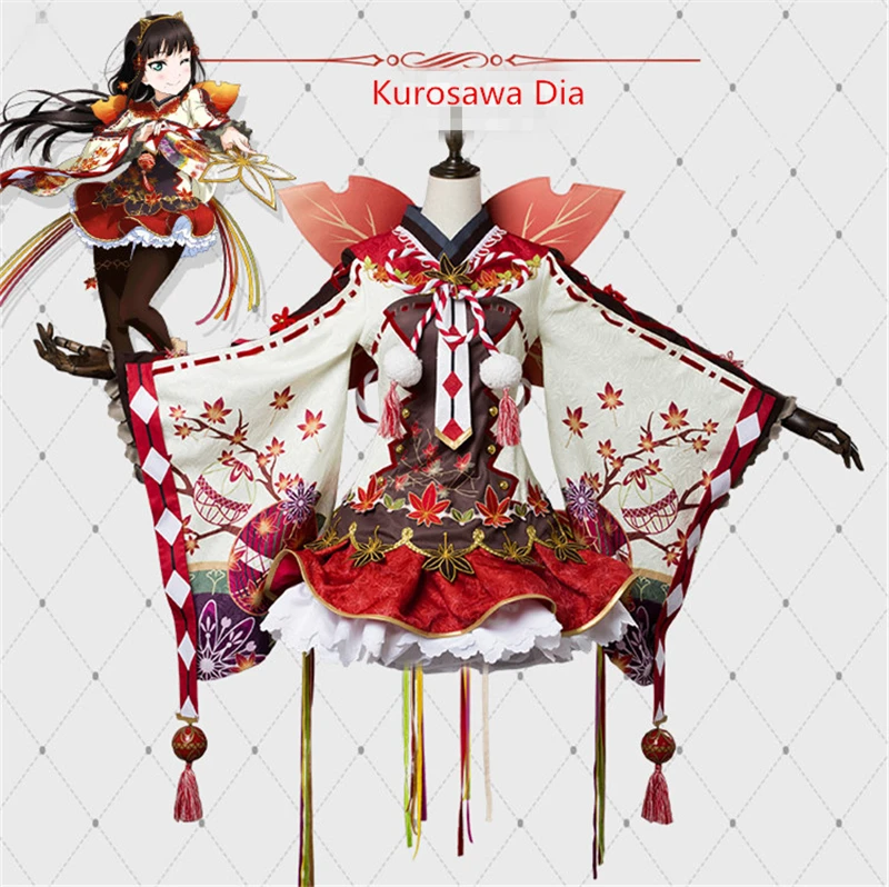 Love Live Sunshine Aqours костюм для костюмированной вечеринки Riko Mari Red осенняя серия с