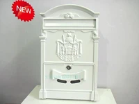 matte white european mailbox mail box rustic mail box fashion vintage bucket tin newspaper box post letter box aluminium