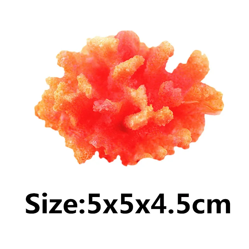 orange Красивая Смола Искусственный аквариум Коралл Украшение красочный Lanscaping аквариумный камень декор аквариум орнамент коралловый риф - Цвет: orange