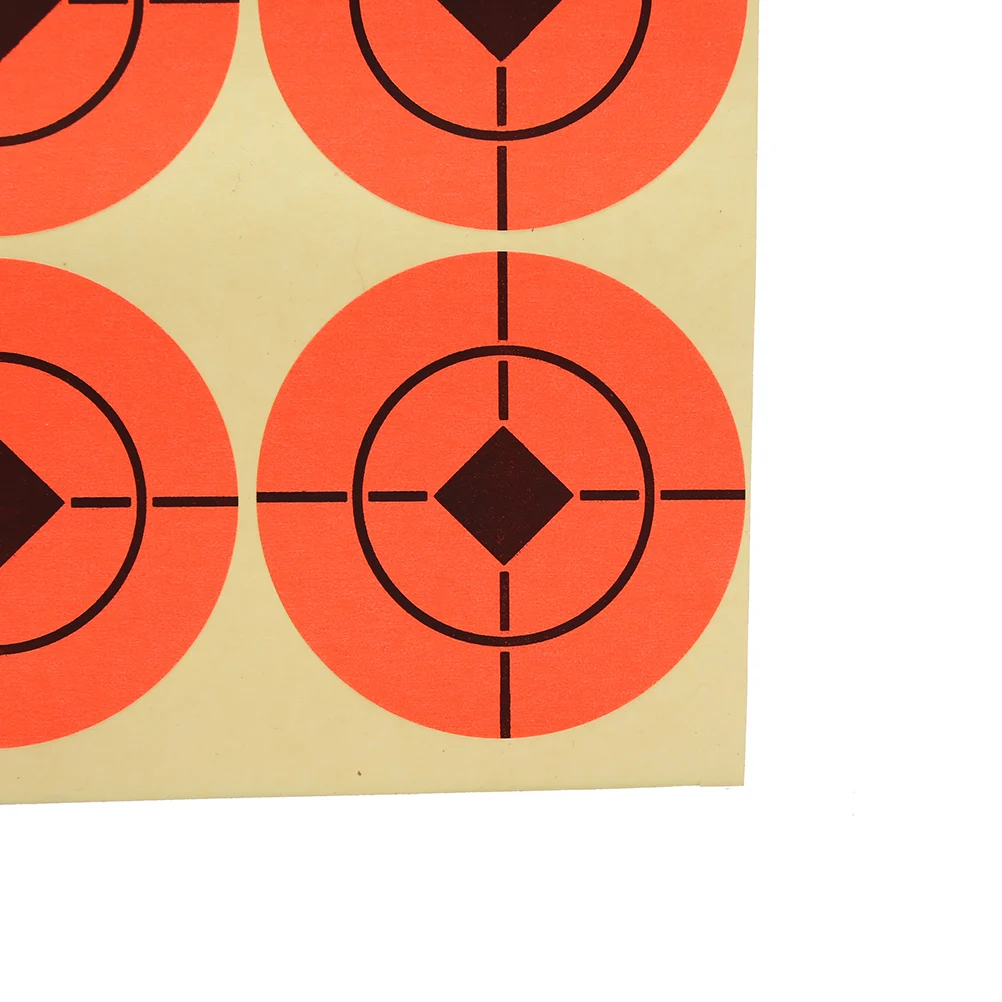 5 Pcs Neon Orange Self Adhesive 2-Inch Bullseye Target Stickers For Shooting Targets 4/5/7.5mm | Bow &amp Arrow
