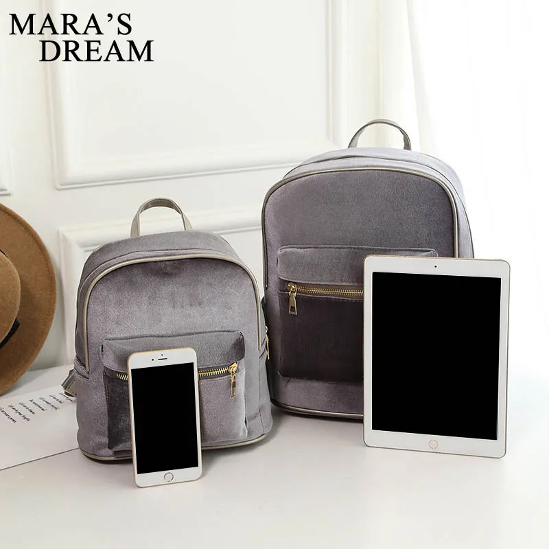Женские бархатные рюкзаки Mara's Dream Mochila Женский мини маленький черный рюкзак