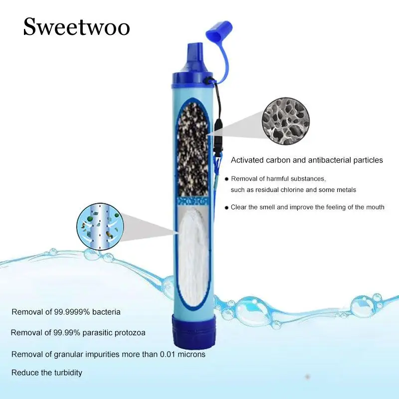 

Outdoor Water Purifier Camping Hiking Emergency Life Survival Portable Purifier Water Filter