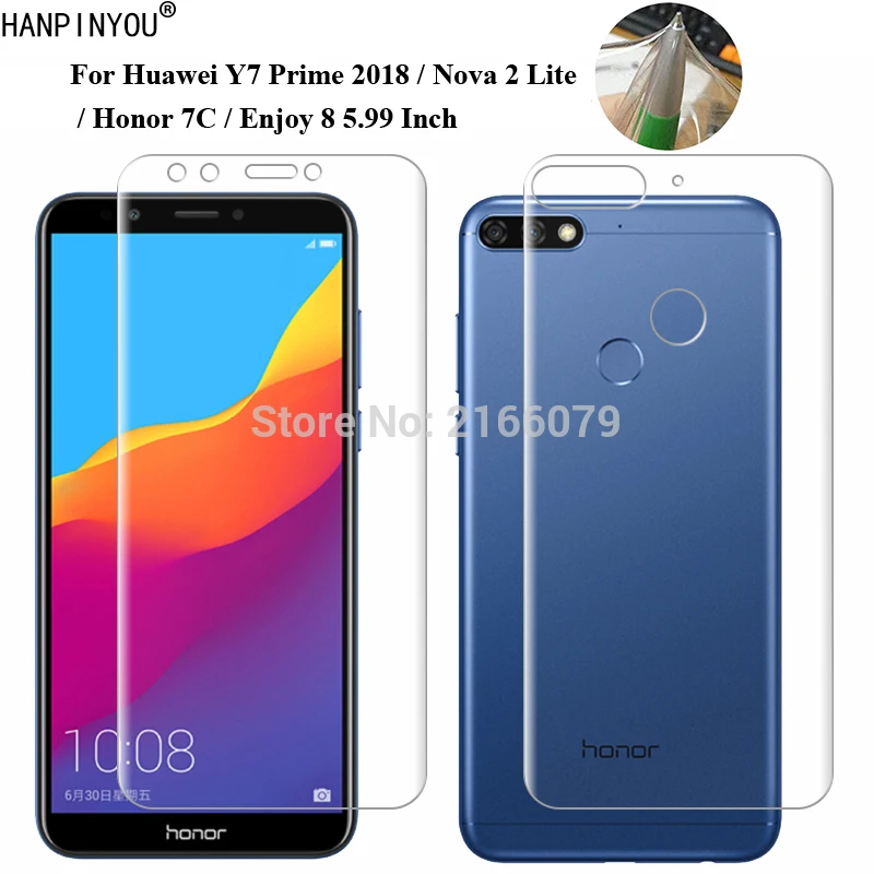 Для Huawei Y7 Prime 2018 Nova 2 Lite Honor 7C 5 99 &quotмягкая ТПУ Передняя и задняя полная защита