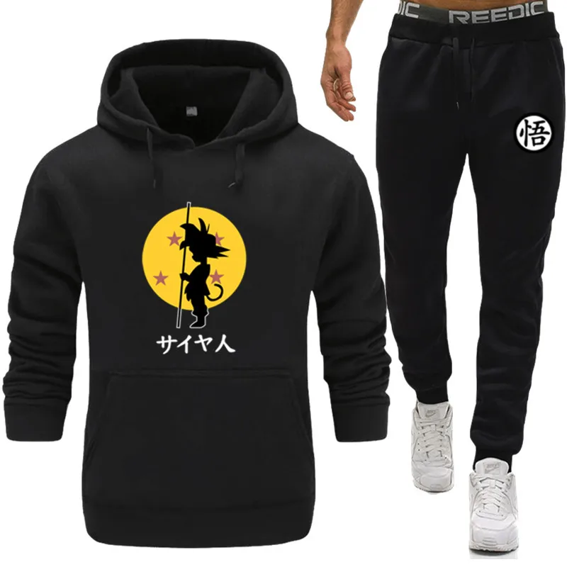 Dragon Ball Аниме модный принт 2019 осень зима Толстовка для мужчин толстовки кофты +