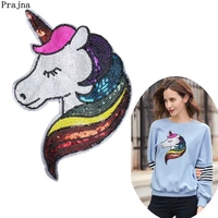prajna unicorn accessories patches red lips kiss sequins patch for clothing appliques bow fabric woman dress jeans sticker bag