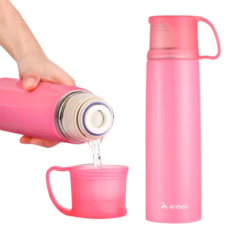 500 мл Термос вакуумные фляжки уличный термос из нержавеющей стали для детей с