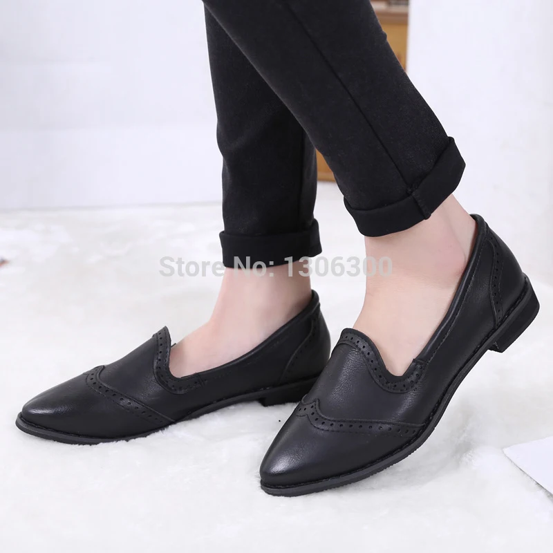 New Vintage Women Pointed Toe Oxford 