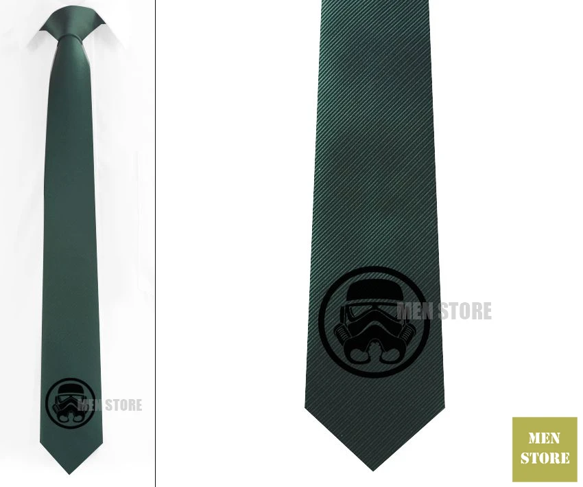Dark Green tie-Black Звездные войны Штурмовик сигил Мужские жаккардовые тканые узкие 2," галстук 6 см Галстук Свадебная вечеринка галстук для жениха запонки LK014M - Цвет: Dark Green tie-Black