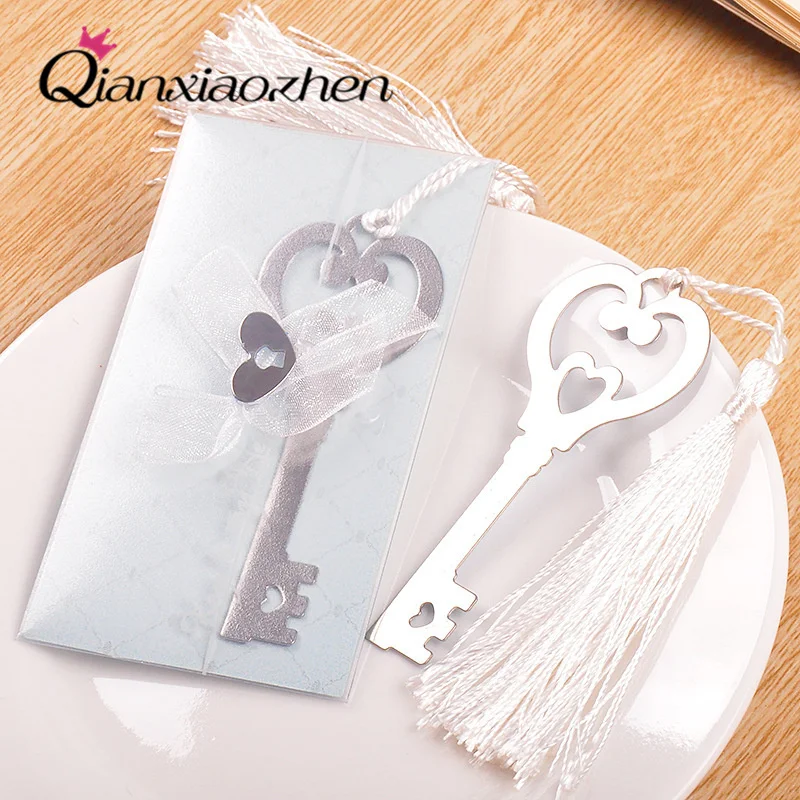 Бесплатная доставка 1 шт ключ к сердцу Закладка Свадебные сувениры и подарки