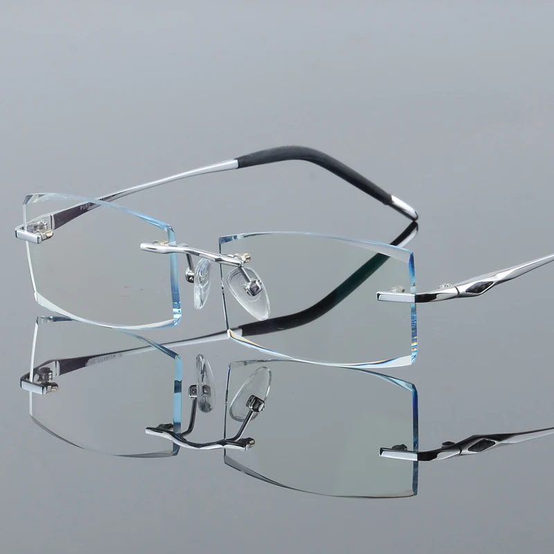 2017 очки без оправы с титановой оправой унисекс оправа для пресбиопии Ti Золотые