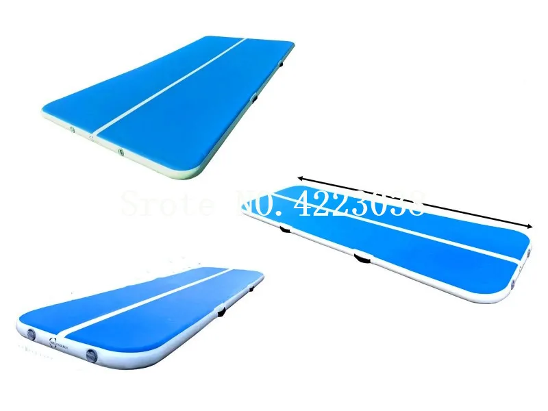 Дешево Гимнастический надувной воздушный трек, гимнастический мат для акробатики, 6 м в длину, ширина 2 м, толщина 20 см