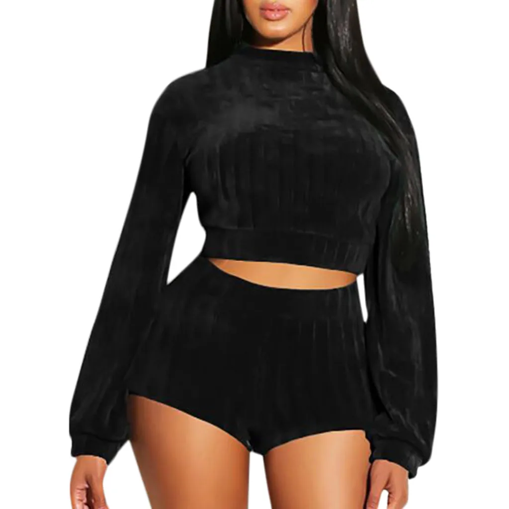 Модный женский комплект из 2 предметов облегающая мини юбка короткий топ с