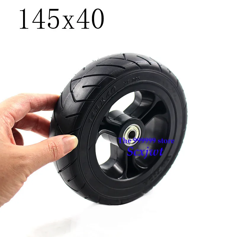 

Free shipping high quality 145X40 solid tire 145*40 tyre with plastic hub for electric scooter Children's trolley tires dolly