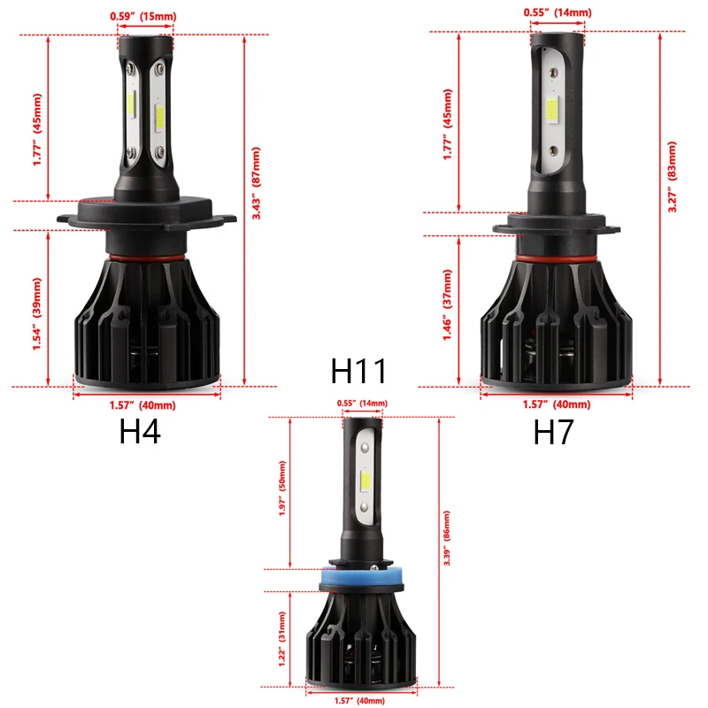 Oslamp T5 серии H7 светодиодный фар автомобиля лампы H11 с переключением между дальним