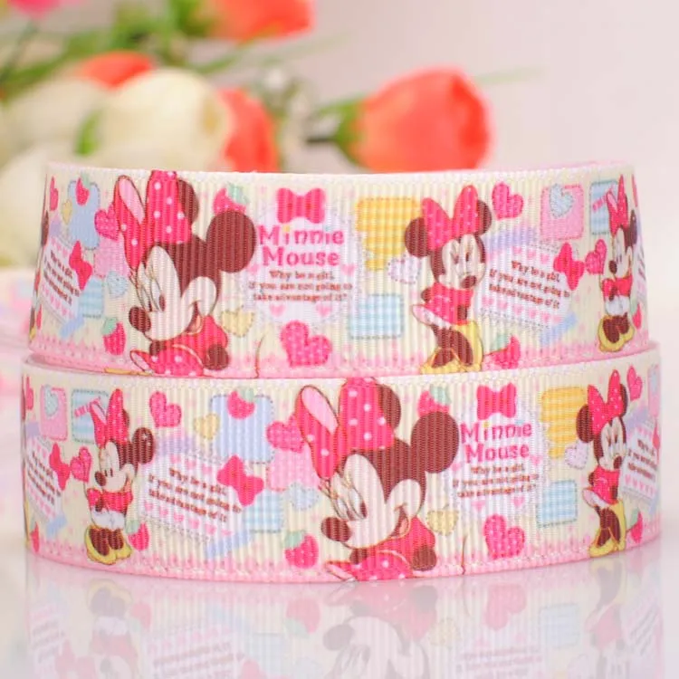Новая милая лента с рисунками МЫШИ Микки 7/8 дюйма 22 мм мыши grosgrain бесплатная