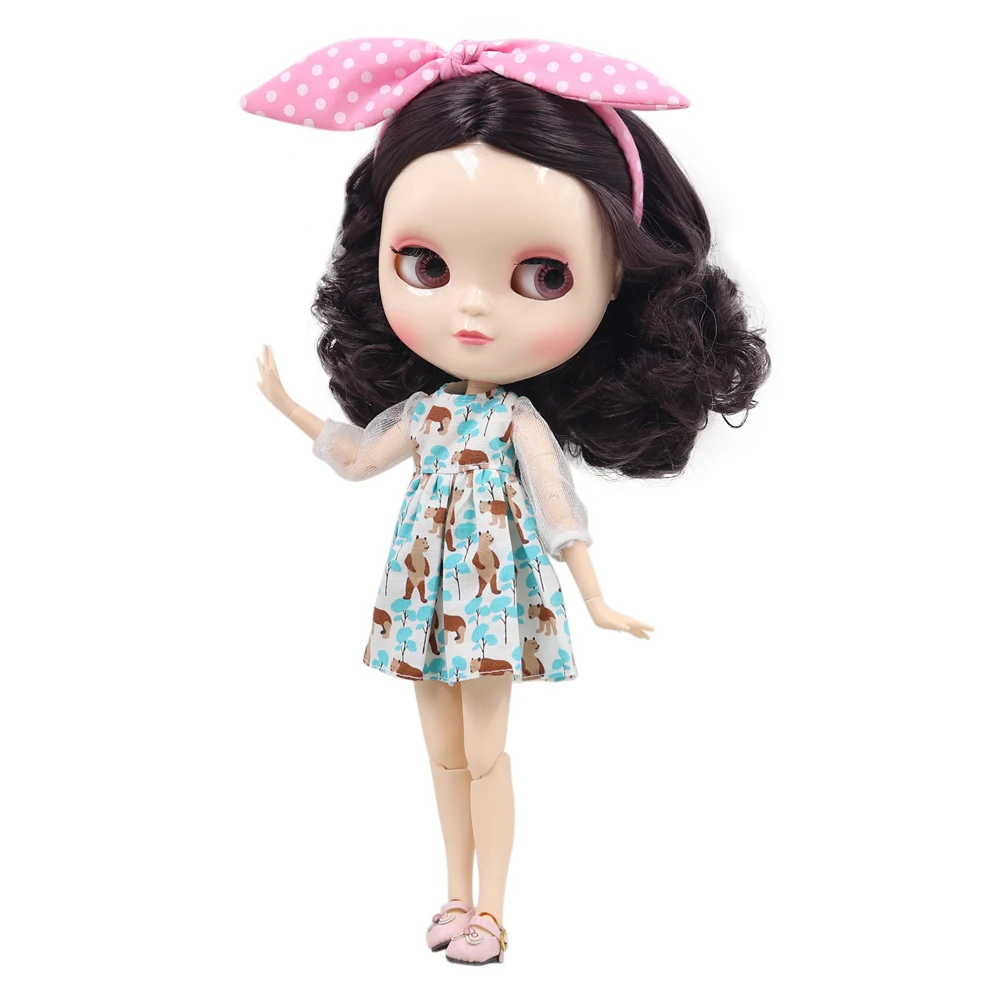 ICY Fortune Days factory doll azone joint body 30cm white skin Elegant purple short curly hair DIY sd gift toy | Игрушки и хобби