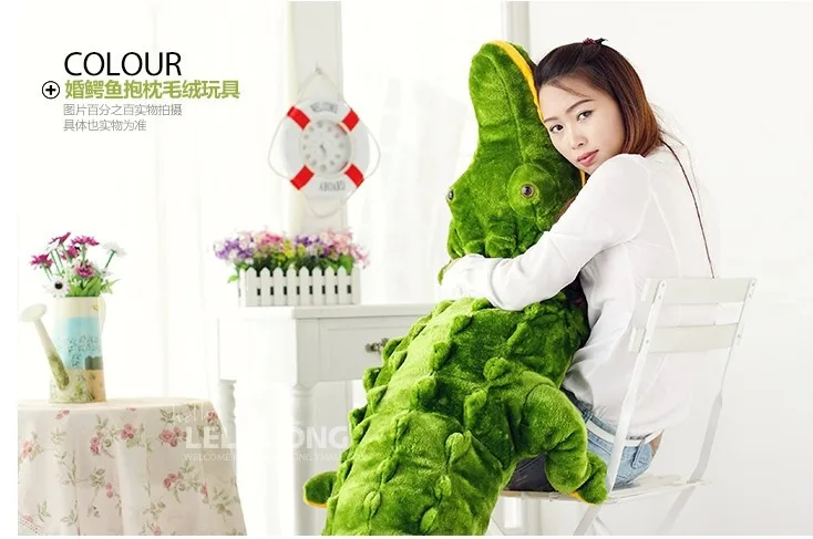 Набивные животные зеленый крокодил плюшевая игрушка около 120 см Крокодиловая