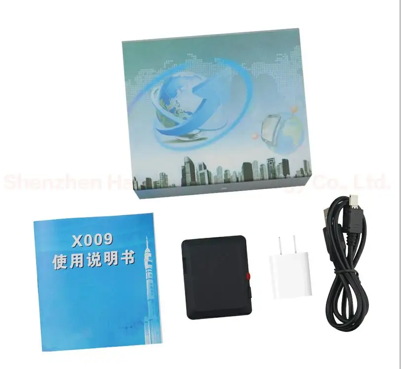 with box and plug X009 мини gps трекер для детей, домашних животных, слежение за автомобилем, 2 м камера, монитор видео в реальном времени, регистратор LBS GSM GPRS, локатор с кнопкой SOS - Цвет: with box and plug