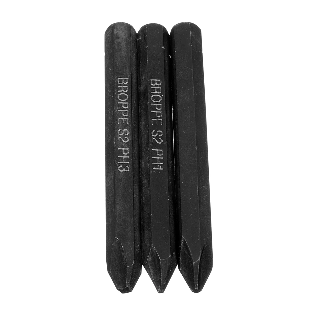 Магнитные насадки для отверток BROPPE PH1 PH2 PH3 Cross Impact S2 8 мм шестигранный хвостовик 80