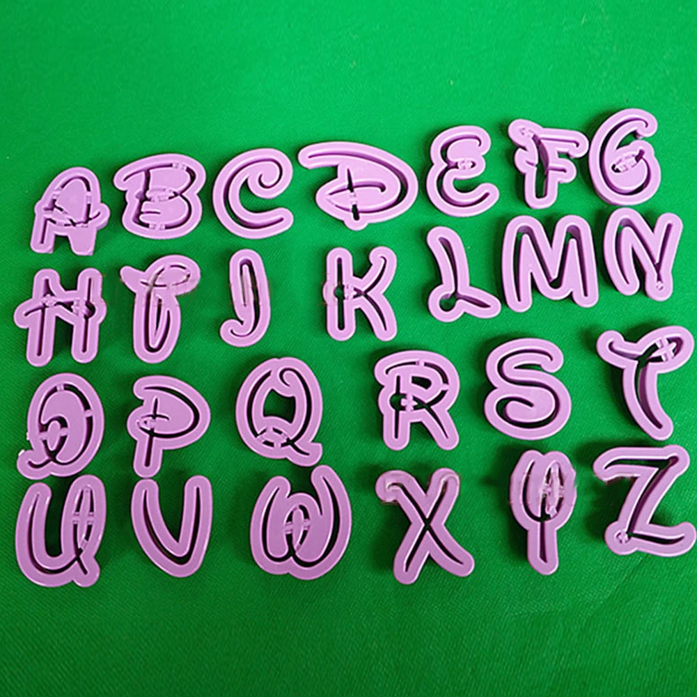 26 Alphabet Letters Decorating Tools Plastic DIY Fondant Cake Mold Non-stick 3D Baking | Дом и сад