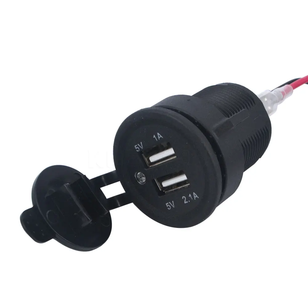 

Зарядное устройство для телефона Sikeo DC 12 В с двумя USB-портами для мотоциклов, адаптер питания для автомобилей и мотоциклов