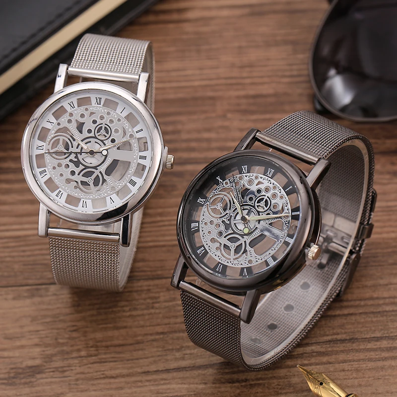 Мужские наручные часы Reloj Hombre модные кварцевые в военном стиле из нержавеющей