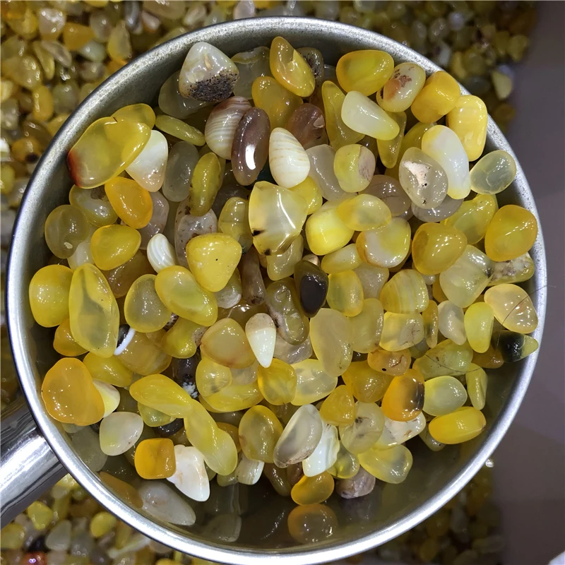 1 кг высокое качество полированный оранжевый агатовый гравий камень Кристалл