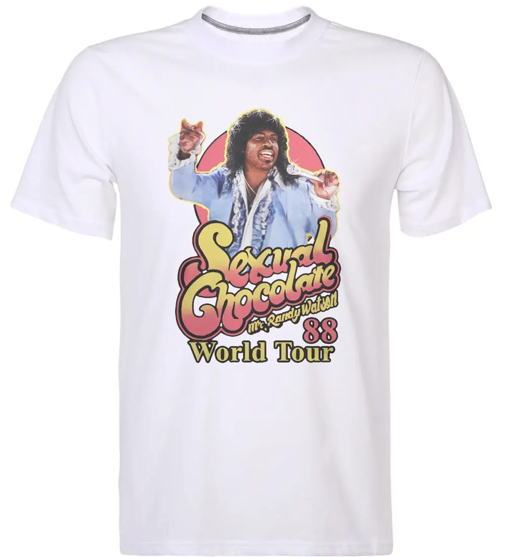 Сексуальная шоколадная футболка 88' World Tour Randy Watson Eddy merphy Movie одежда крутая