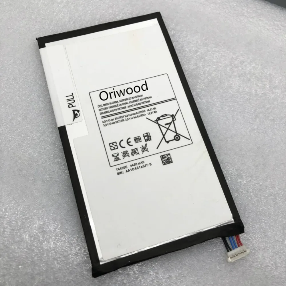 Oriwood T4450E Батарея для samsung GALAXY Tab 3 8 0 T310 T311 T315 SM E0288 E0396 4450 мАч Tablet