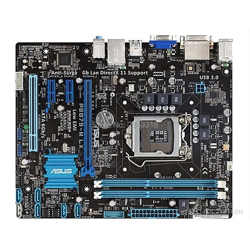 Для Asus P8B75 M LX рабочего Материнская плата B75 разъем LGA 1155 i3 i5 i7 DDR3 uATX UEFI BIOS