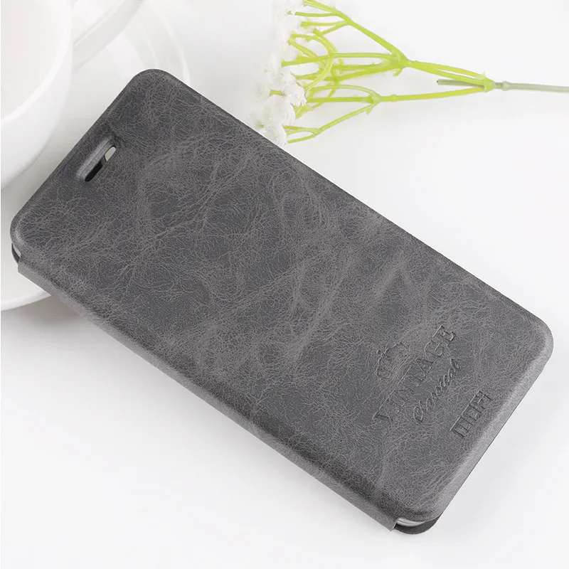 Grey Кожаный чехол-книжка MOFI в винтажном стиле для Xiaomi redmi 5 redmi 5 Plus redmi 5 Plus Red Rice 5 Plus - Цвет: Grey