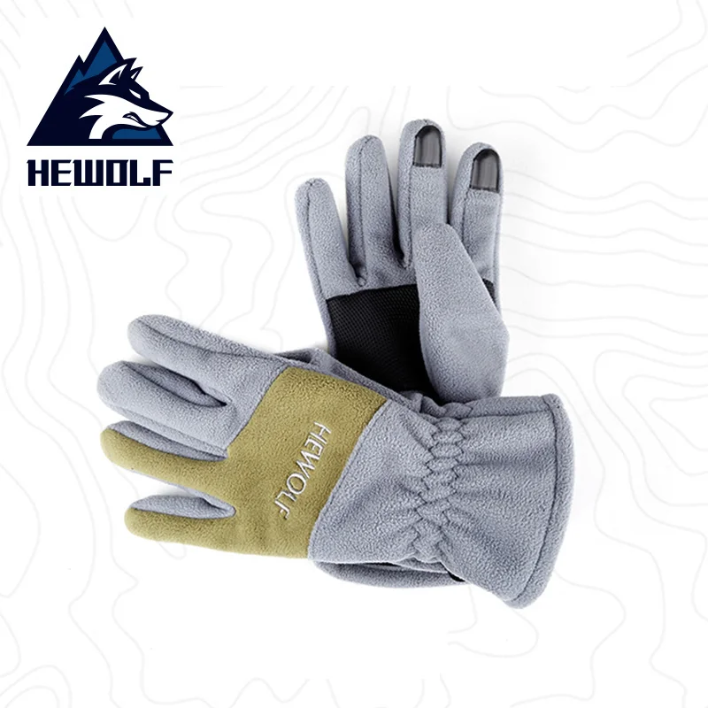 Hewolf Multifunctional Outdoor Hiking Gloves Winter Thermal Touch Screen Cycling Men Women Camping Fishing Windproof Glov | Спорт и