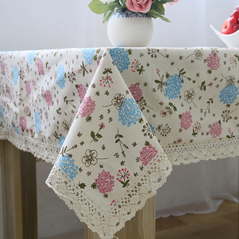 pure linen table cloth coffee tea dandelion scene scenic floral flower europe american modern style deal free shipment | Дом и сад