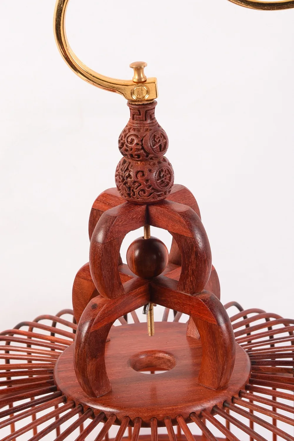 Chinese Classical Zambian Rosewood birdcase with scroll grass pattern red wood Birdcage Boutique gradening handmad bird cage mew | Дом и сад
