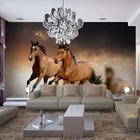 Фотообои 3D, стерео, бег, лошадь, роспись, гостиная, отель, обучение, классический Декор интерьера, обои, 3D Fresco