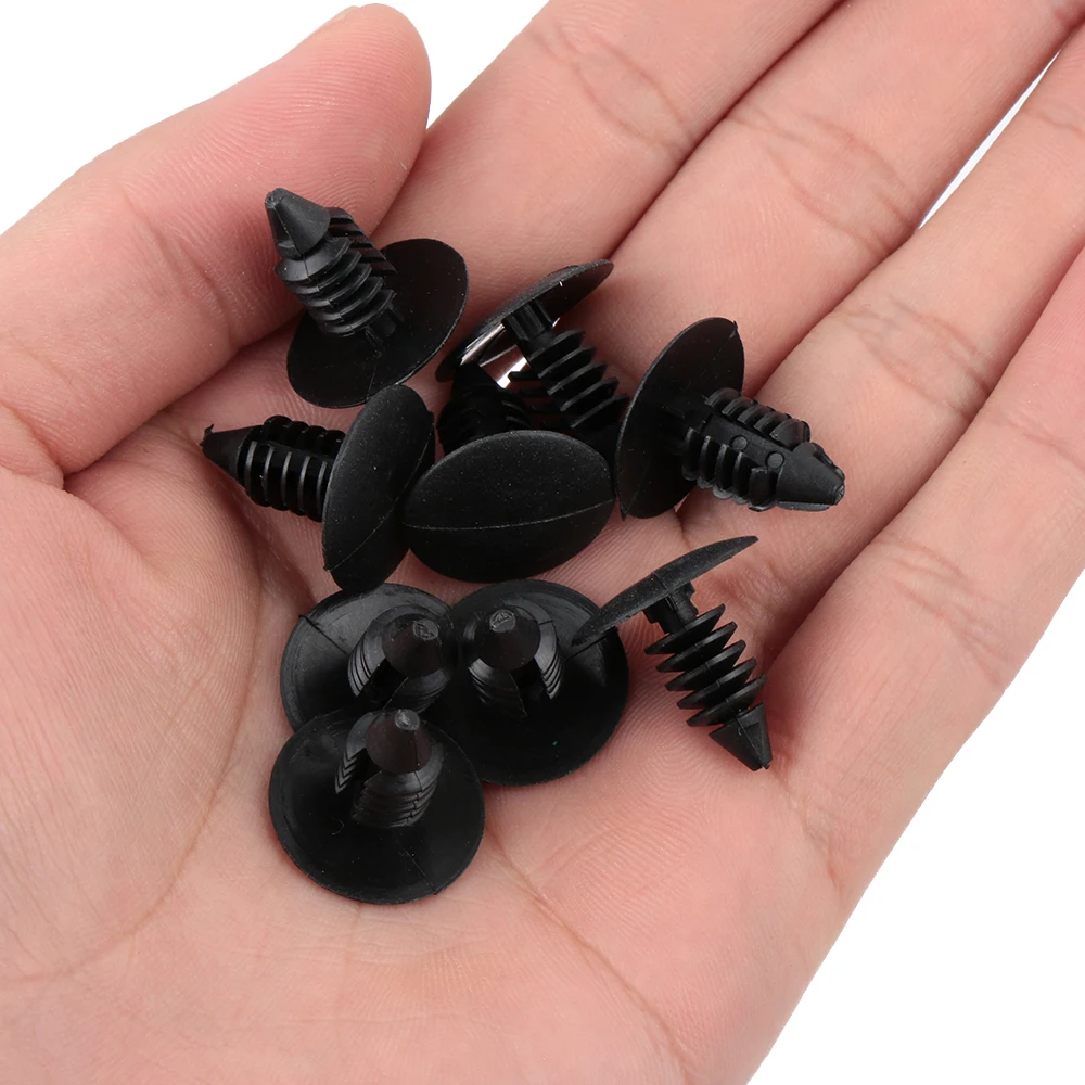 50/100PCS Auto Fastener 8mm*18mm Hole 20mm Dia Car Nylon Trim Boot Plastic Rivets Push Clip Fender Bumper Shield Retainer | Автомобили и