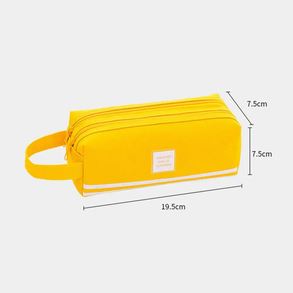 Casual Japanese pencil case Student stationery bag creative large capacity student men and women new school supplies | Канцтовары для