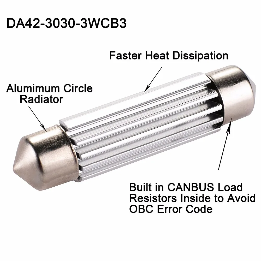 AGLINT 2 шт. C5W светодиодный гирлянда 41 мм 6451 CANBUS без ошибок 3030 SMD лампы для Audi BMW Ford