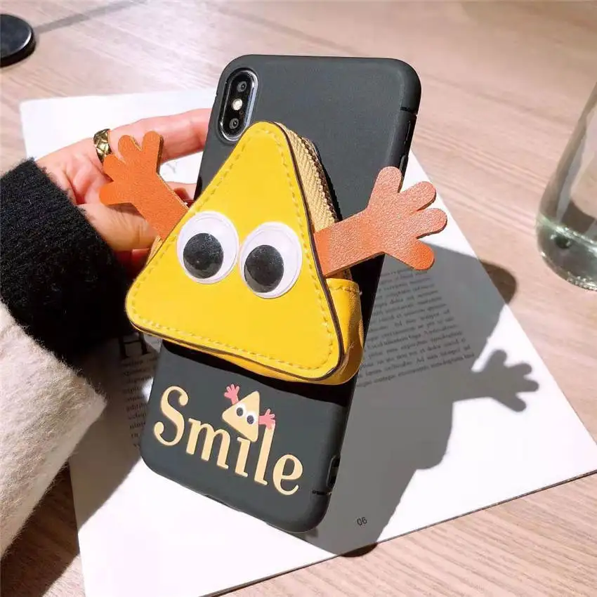 Для iPhone XR XS MAX 8 7 6s Plus портмоне чехлы для телефонов на заднюю панель милые желтые с