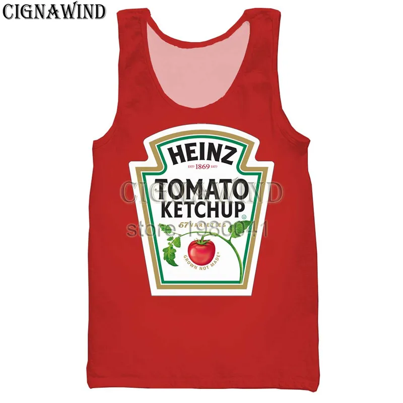 New arrive popular Heinz Tomato Ketchup men women 3D print harajuku style t shirt /hoodies/ sweatshirts/vest/ summer tops | Мужская