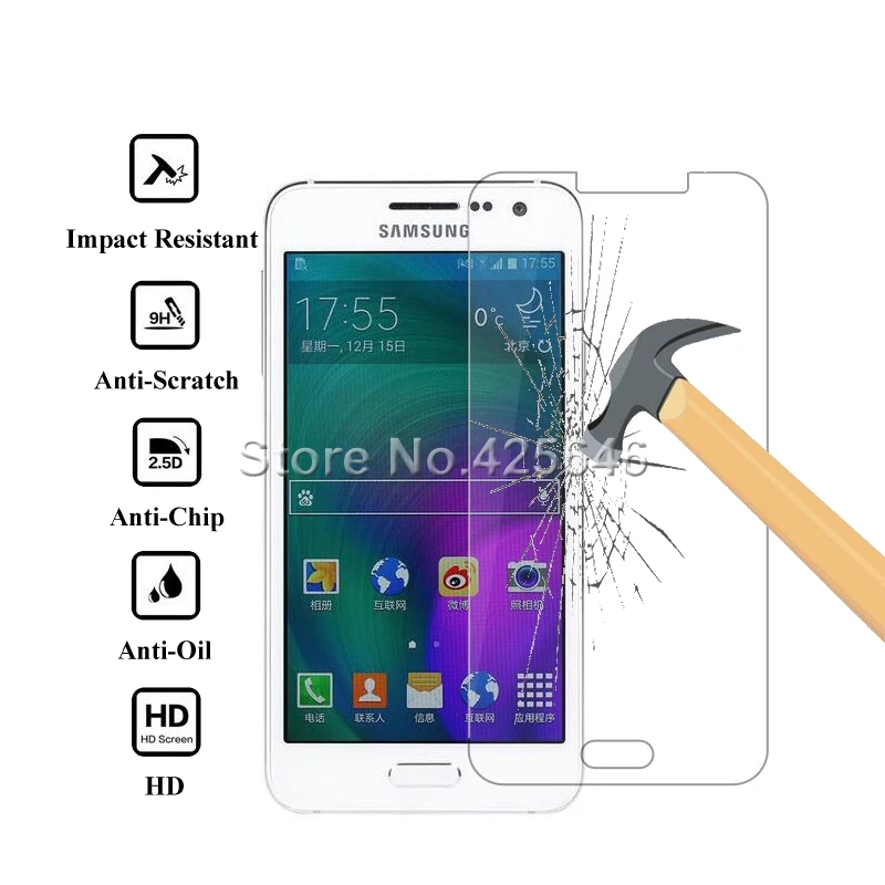 2 шт для samsung Galaxy A3 стекло 2.5D 0,26 мм закаленное стекло для samsung Galaxy A3 A300 A3000 A300F Защитная пленка для экрана