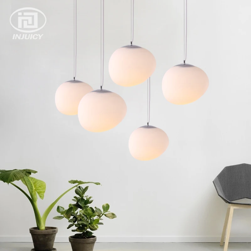 Простой дизайнерский светодиодный подвесной светильник Alien с белым камнем